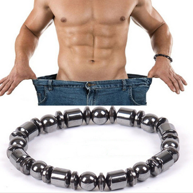 Weight Loss Magnetic Therapy Bracelet – Slimming, Pain Relief & Health Support for Men & Women | Stylish Hematite & Magnetite Design