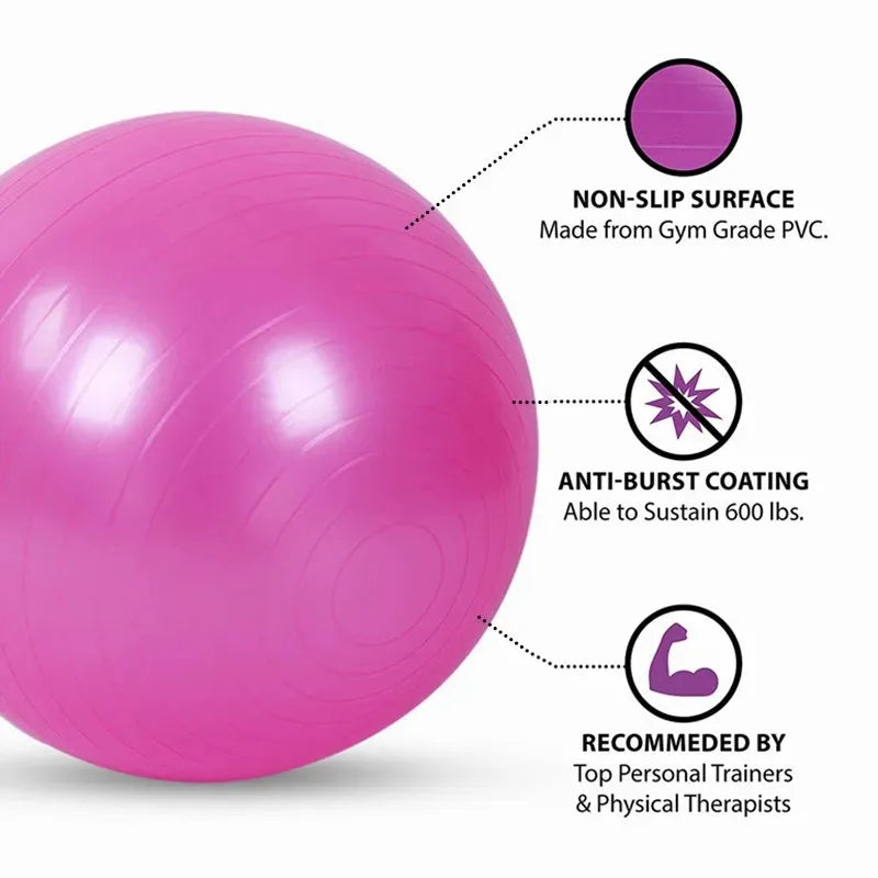 Yoga Ball Workout Stability Swiss Ball for Home & Office