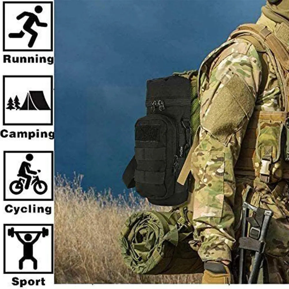 Molle Water Bottle Holder Nylon Hydration Pouch for 32 oz Hiking