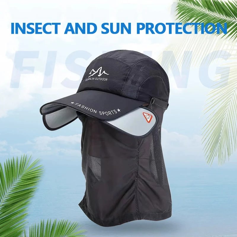 Sun Hat with Retractable Brim for Outdoor/Fishing/Riding/Climbing