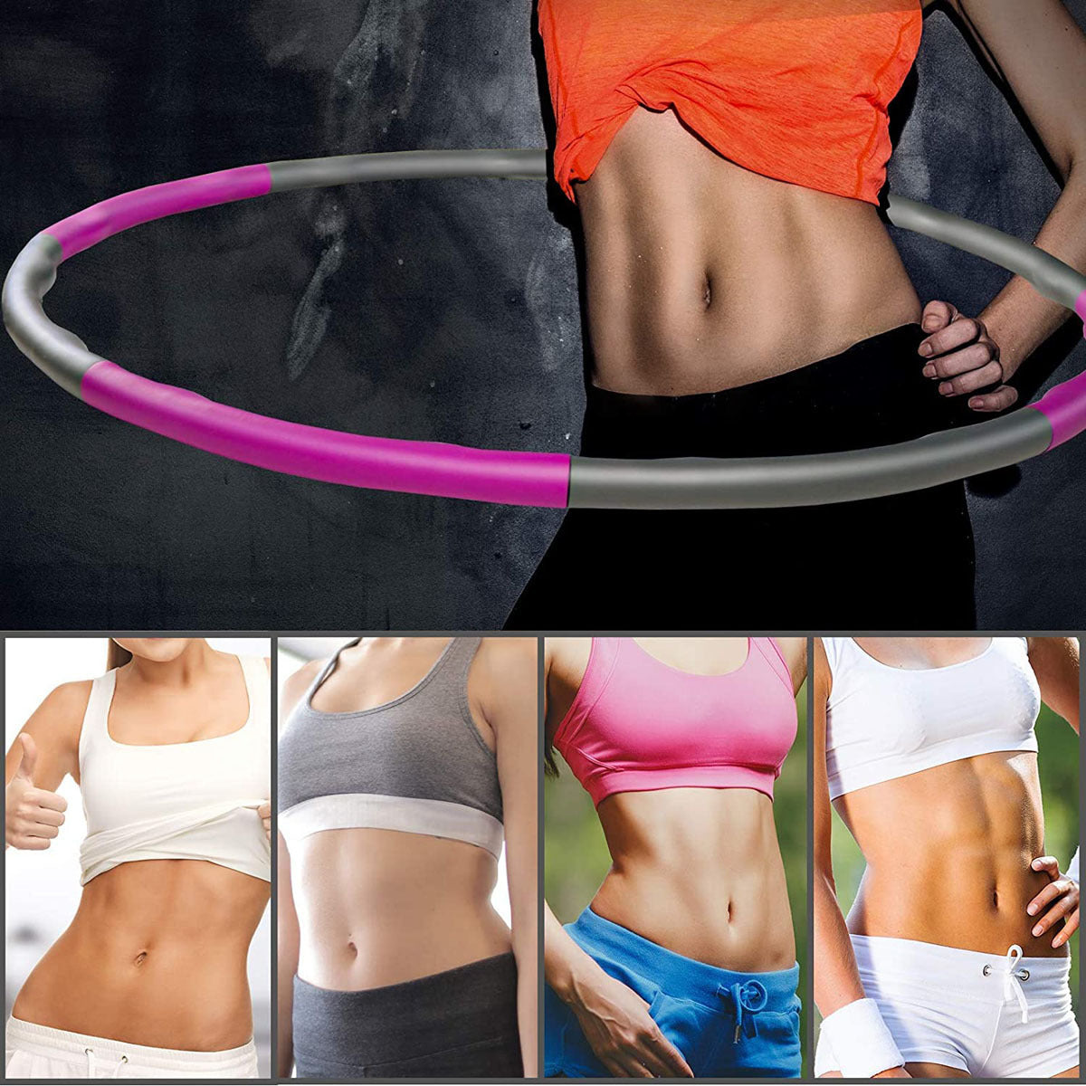 Adjustable Detachable Fitness Hoop – Customizable Exercise Ring for Home Workouts