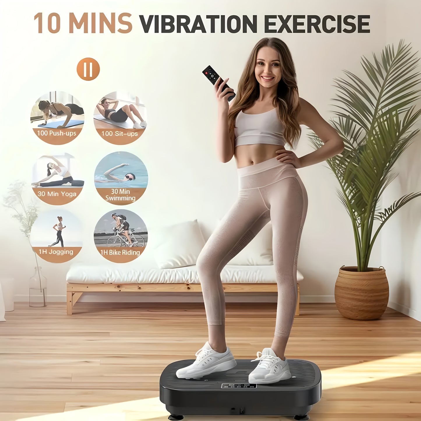 Vibration Plate with Resistance Bands