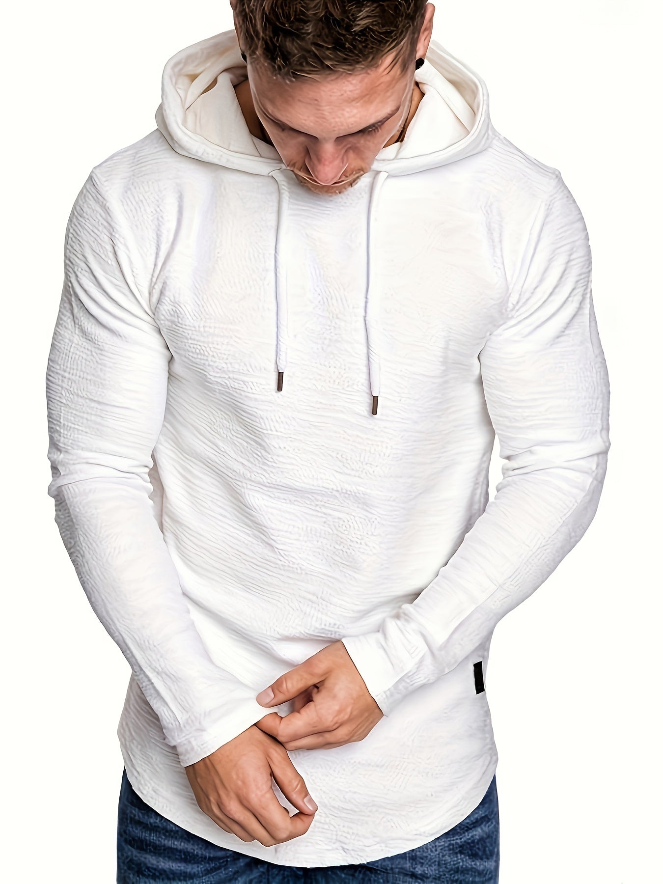 Men’s Long-Sleeved Casual Sports Hoodie T-Shirt