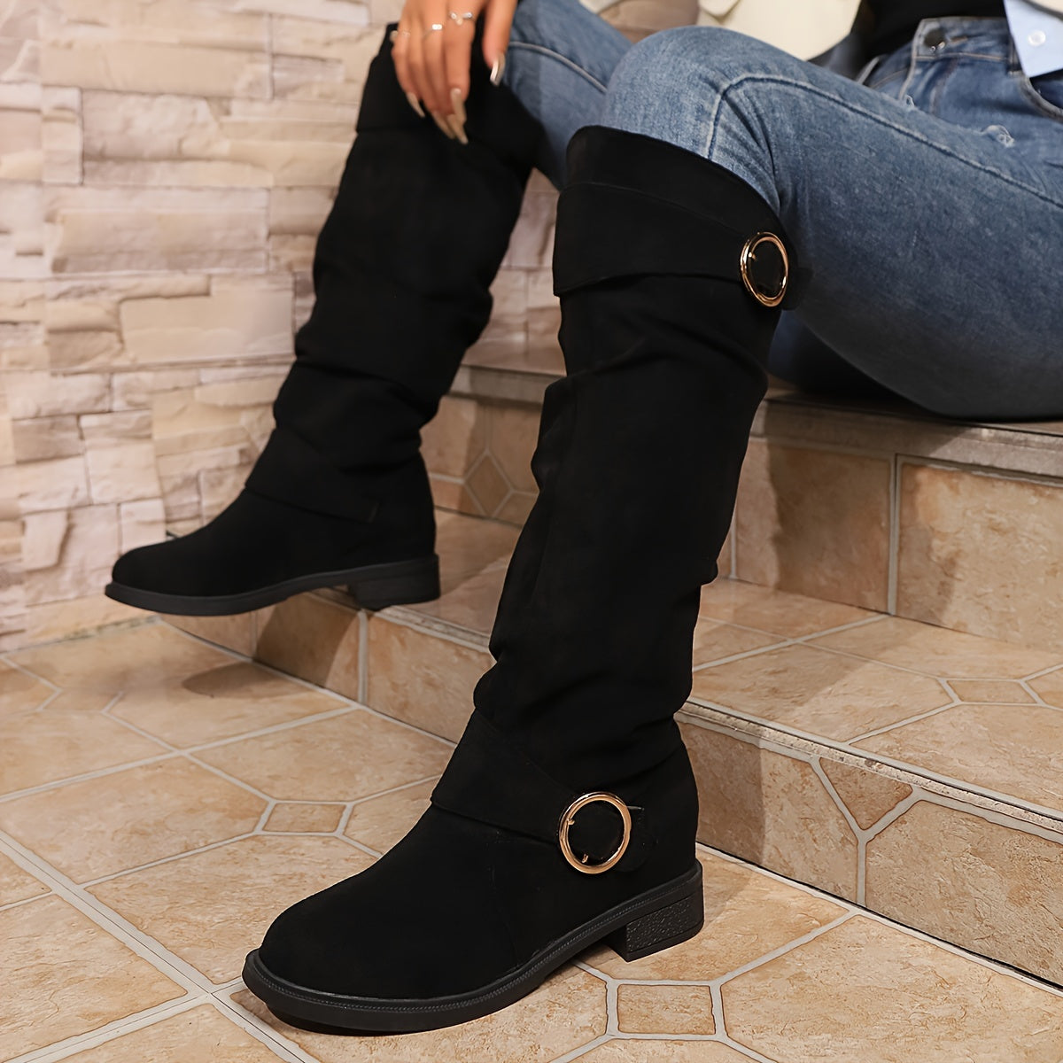 Women's Solid Color Trendy Boots