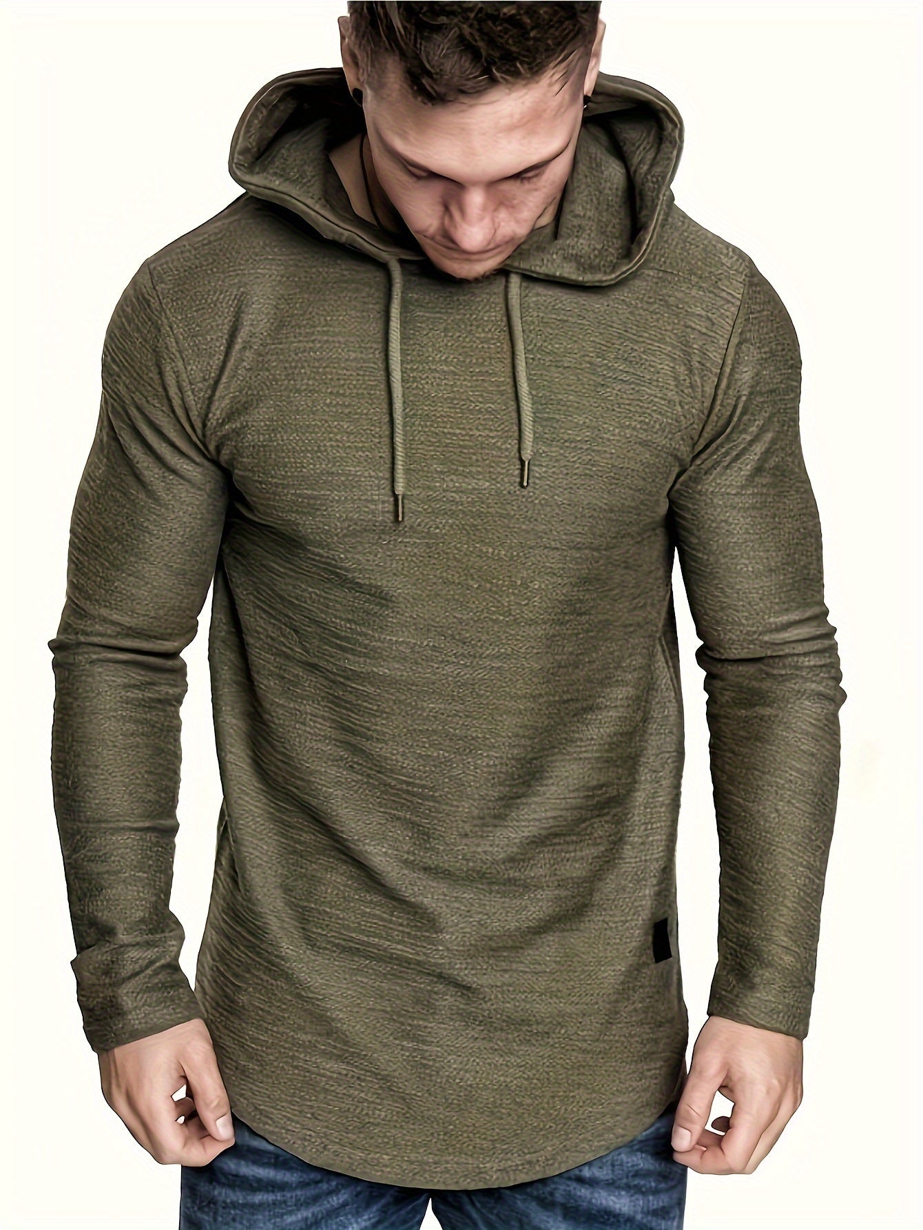 Men’s Long-Sleeved Casual Sports Hoodie T-Shirt