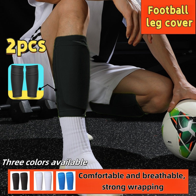 2-Piece PE Soccer Shin Guards with Soft Socks – Breathable Protective Gear for Beginners