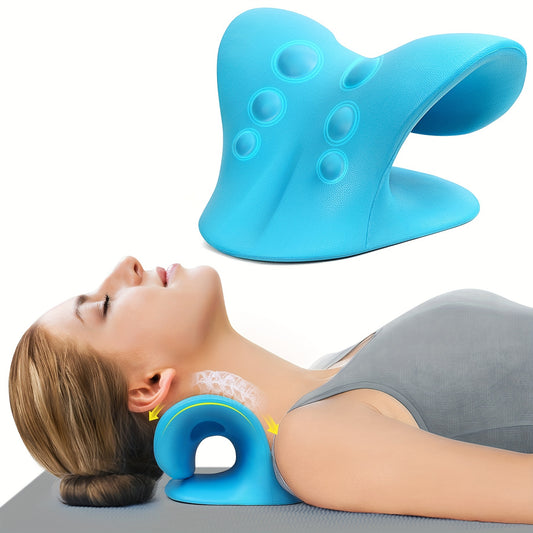 EVA Neck and Shoulder Relaxer – C-Shape Cervical Traction Device for Neck and Spine Alignment