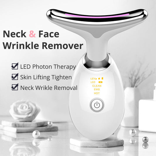 EMS Neck Lifting Massager with LED Light Therapy & Microcurrent for Wrinkles