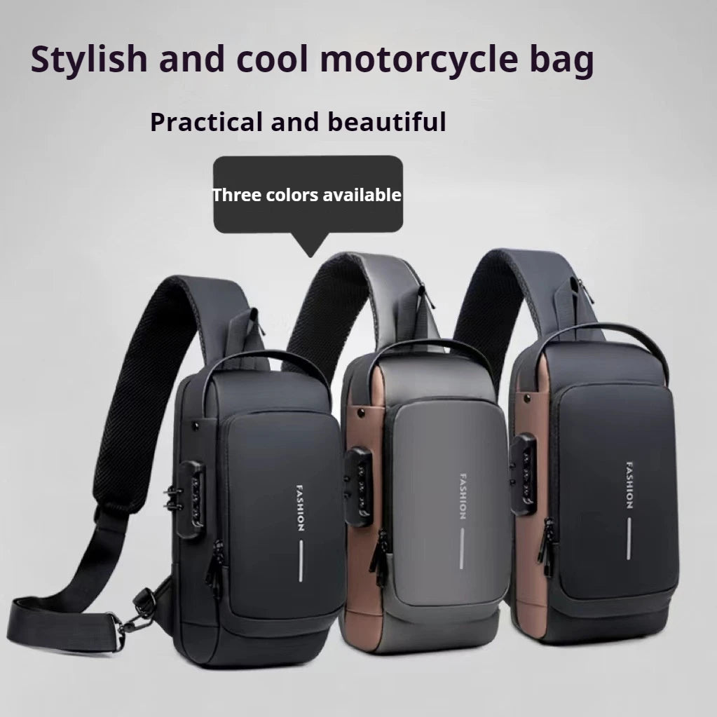 Business Crossbody Bag, Anti-theft Sling Backpack With Password Lock