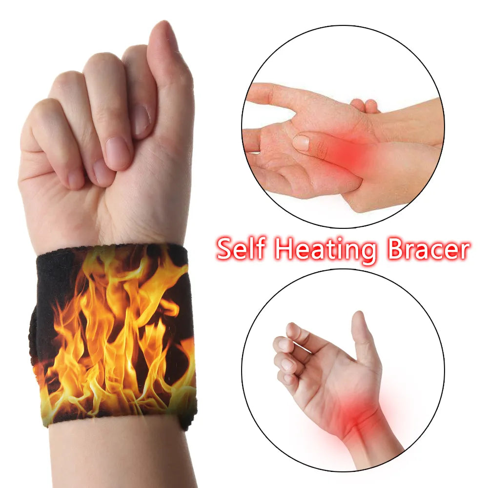 One Pair of Magnetic Therapy Thermal Self-heating Wrist Pad Belt