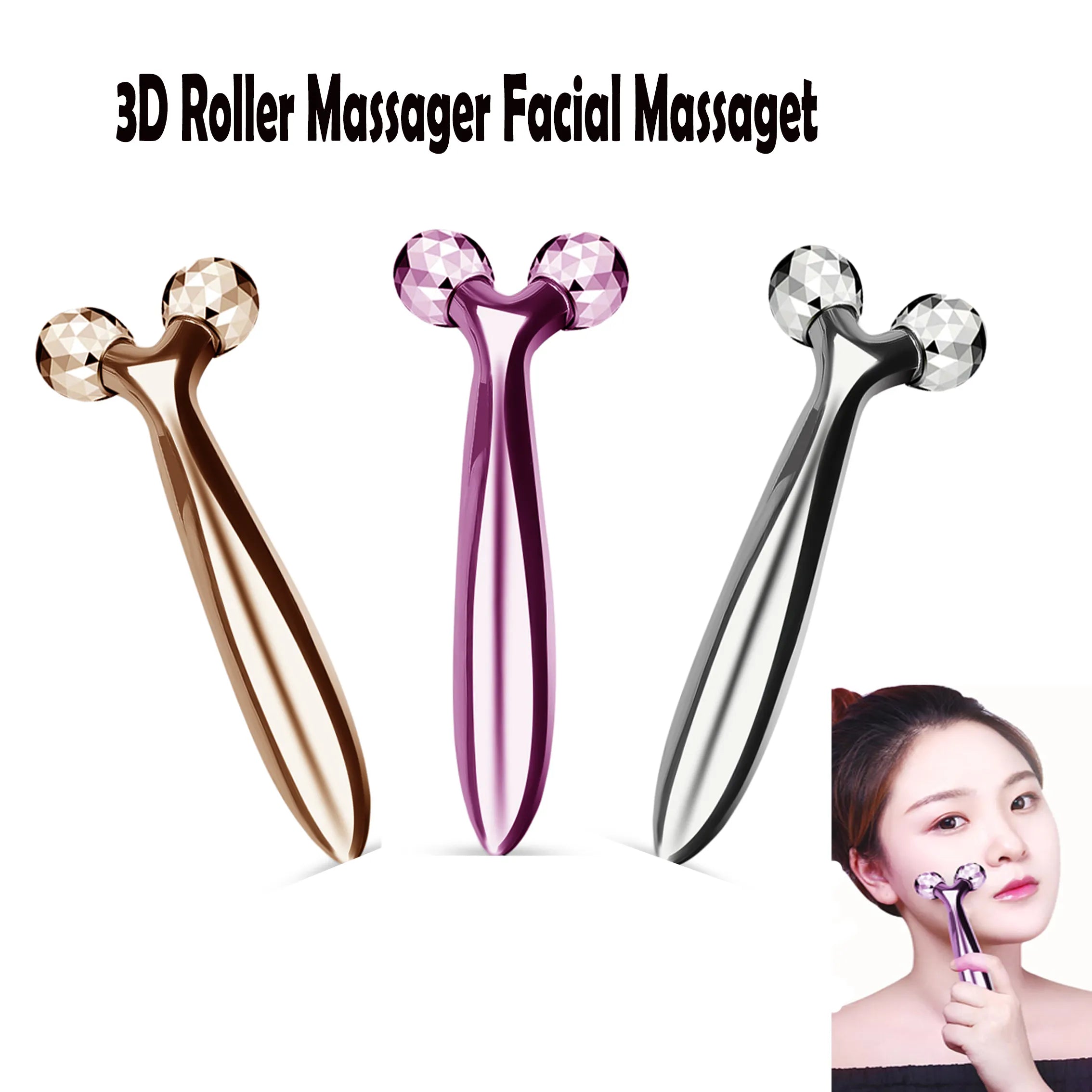 HOT 3D Roller Massager: Y Shape 360 Rotate for Face and Body Shaping