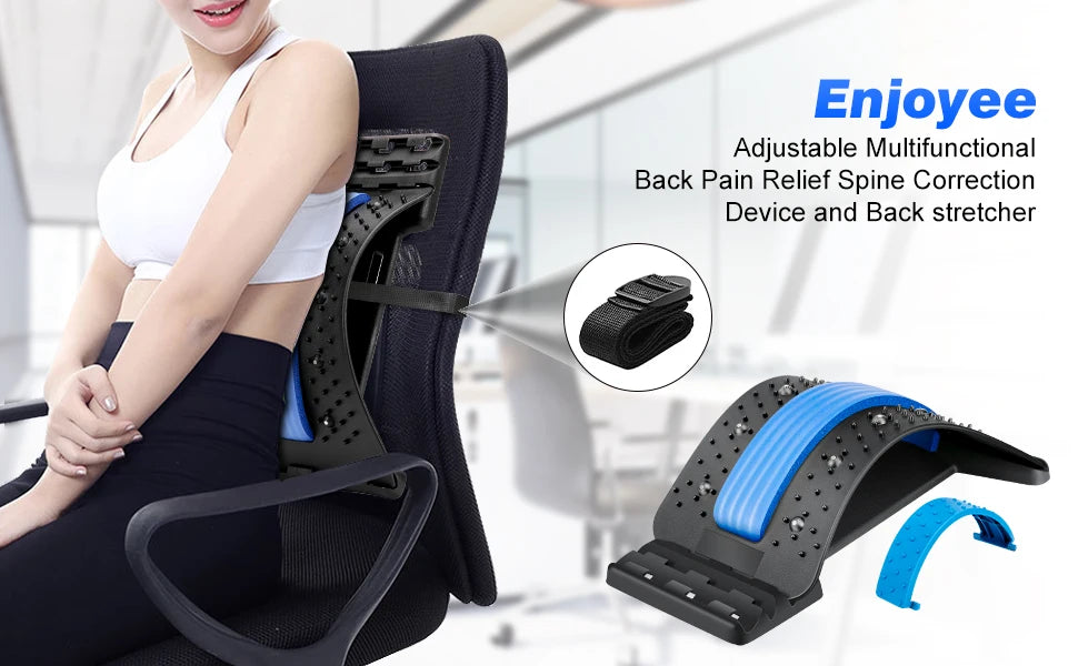 Multi-Level Back Support Massager Acupressure Points, Posture Corrector for Pain Relief