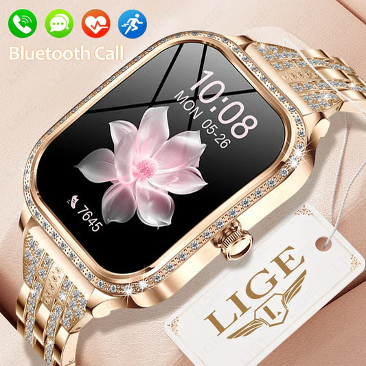 LIGE Smart Watch for Women – Waterproof Bluetooth Call, Fitness Tracker