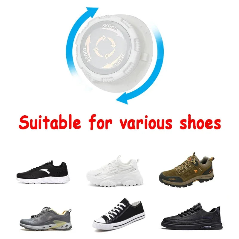 Metal Wire Swivel No-Tie Shoe Laces - Quick Lock Shoelaces for Kids & Adults Sneakers