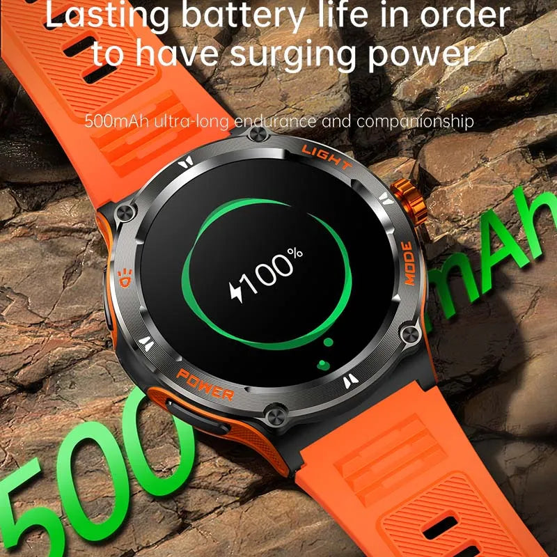 2024 New Rugged Military Smart Watch for Huawei Xiaomi – AMOLED Display