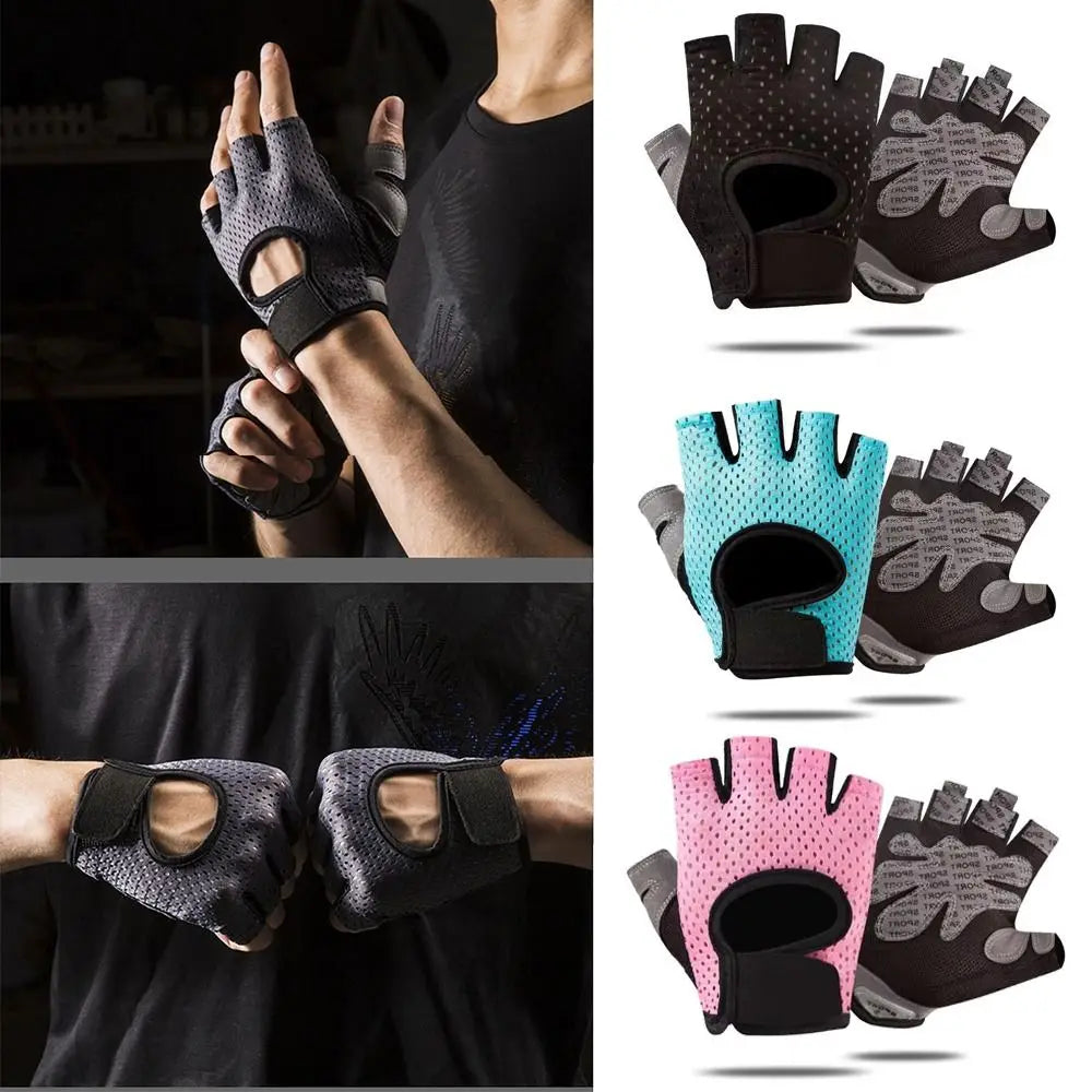 Breathable Workout Gloves for Weightlifting – Fingerless Gym Fitness Gloves for Men & Women