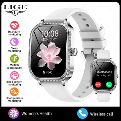 LIGE Smart Watch for Women – Waterproof Bluetooth Call, Fitness Tracker