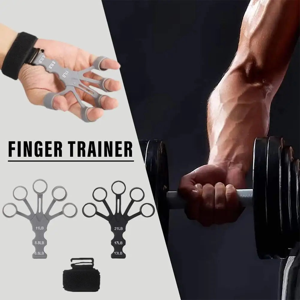 Adjustable Silicone Finger Trainer with Wrist Strap