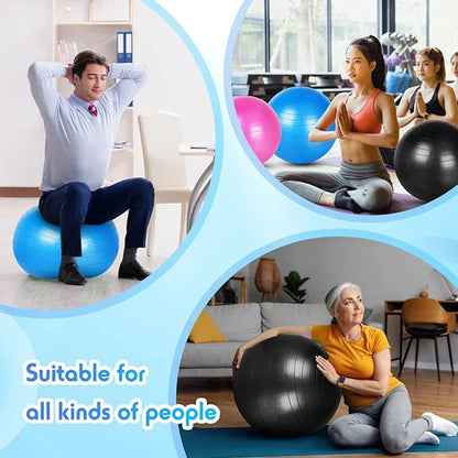 Yoga Ball Workout Stability Swiss Ball for Home & Office