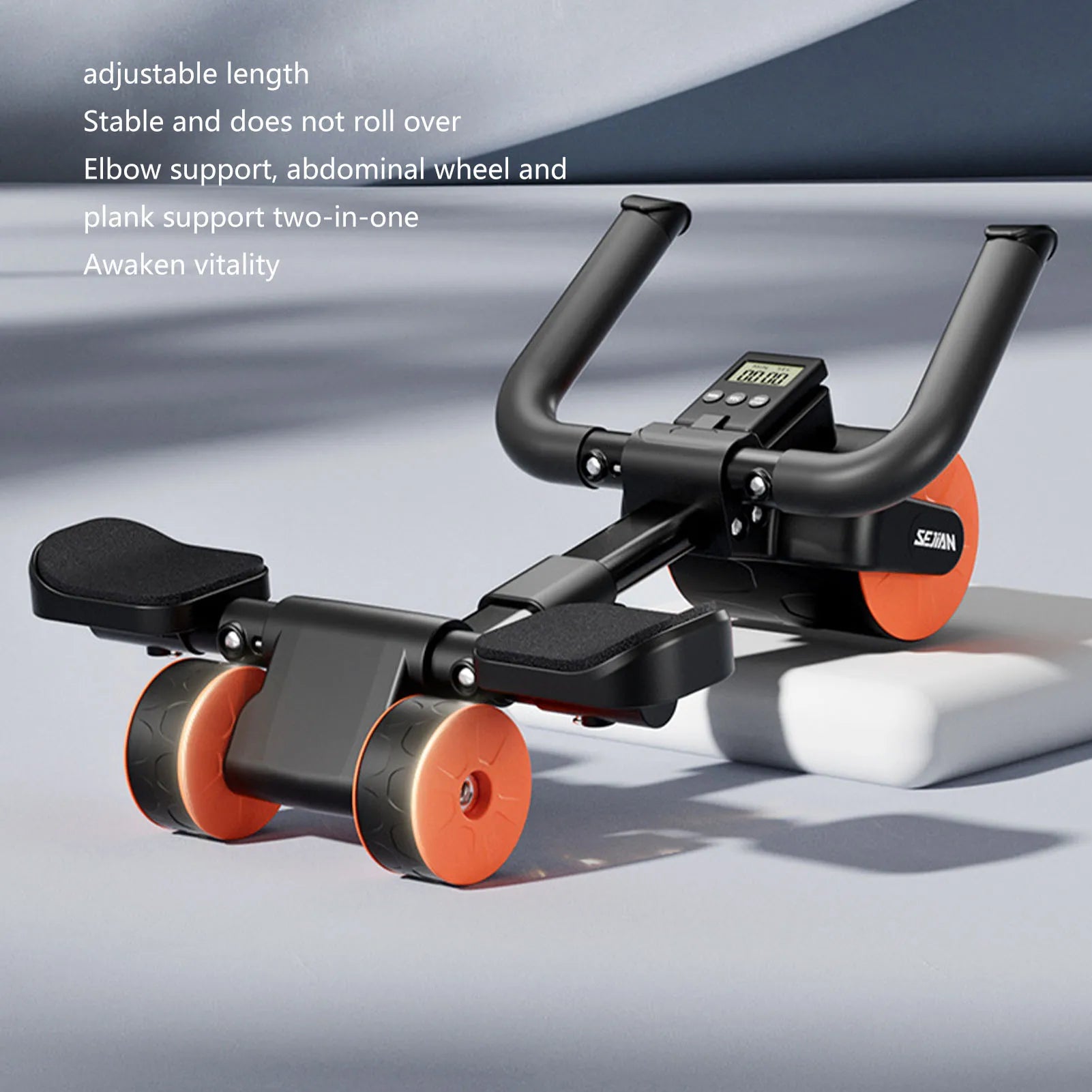 Automatic 3-Wheel Ab Roller with Elbow Support