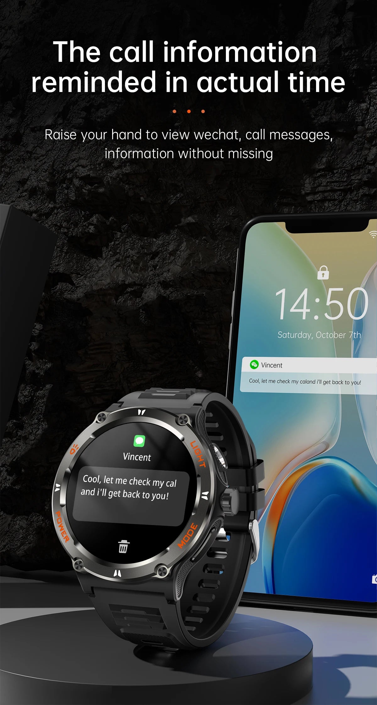 2024 New Rugged Military Smart Watch for Huawei Xiaomi – AMOLED Display