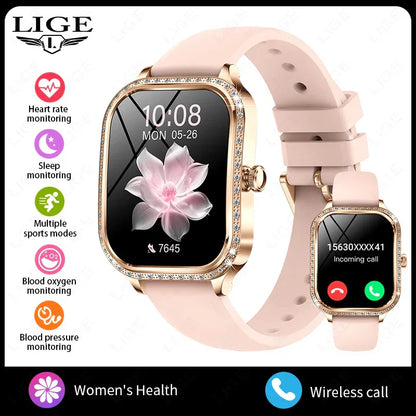 LIGE Smart Watch for Women – Waterproof Bluetooth Call, Fitness Tracker
