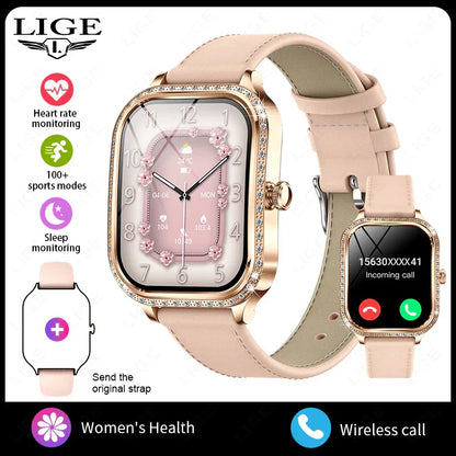 LIGE Smart Watch for Women – Waterproof Bluetooth Call, Fitness Tracker