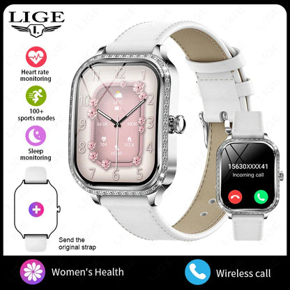 LIGE Smart Watch for Women – Waterproof Bluetooth Call, Fitness Tracker