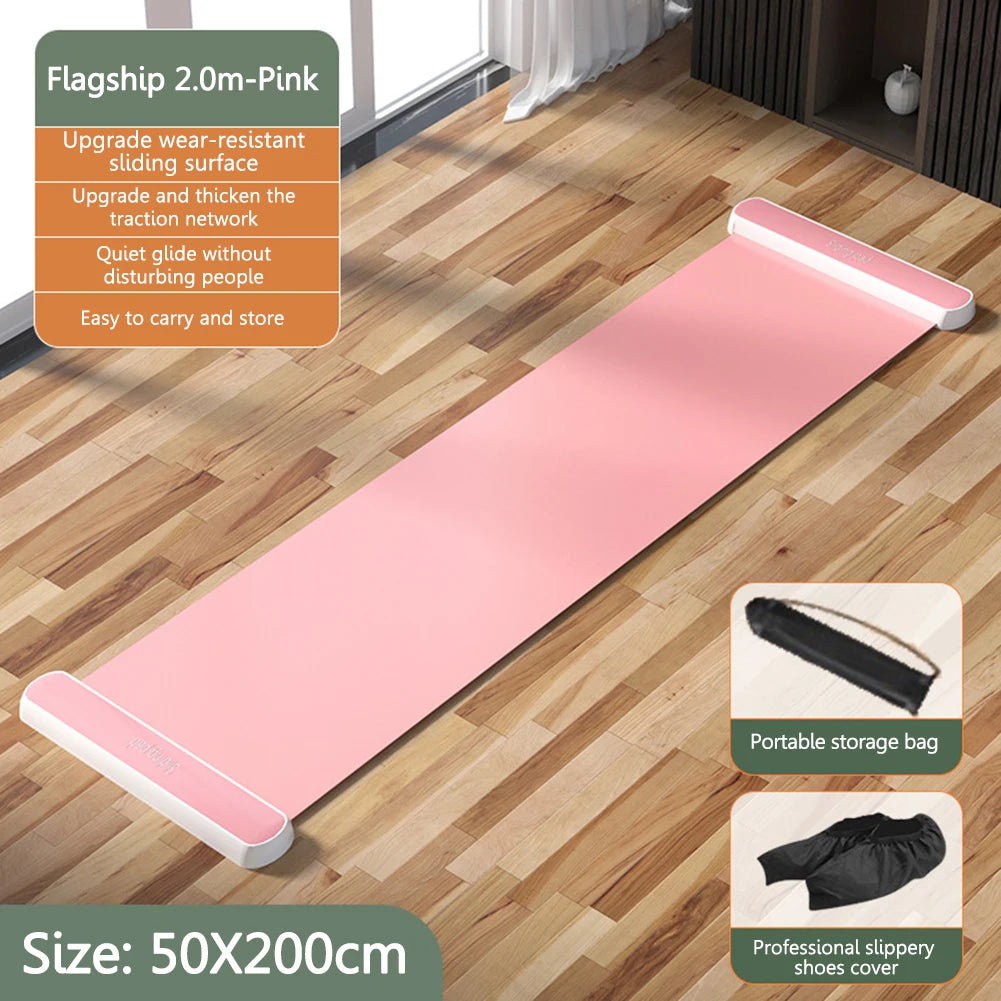 Yoga Sliding Mat Indoor Sport Fitness Glide Pilates Board