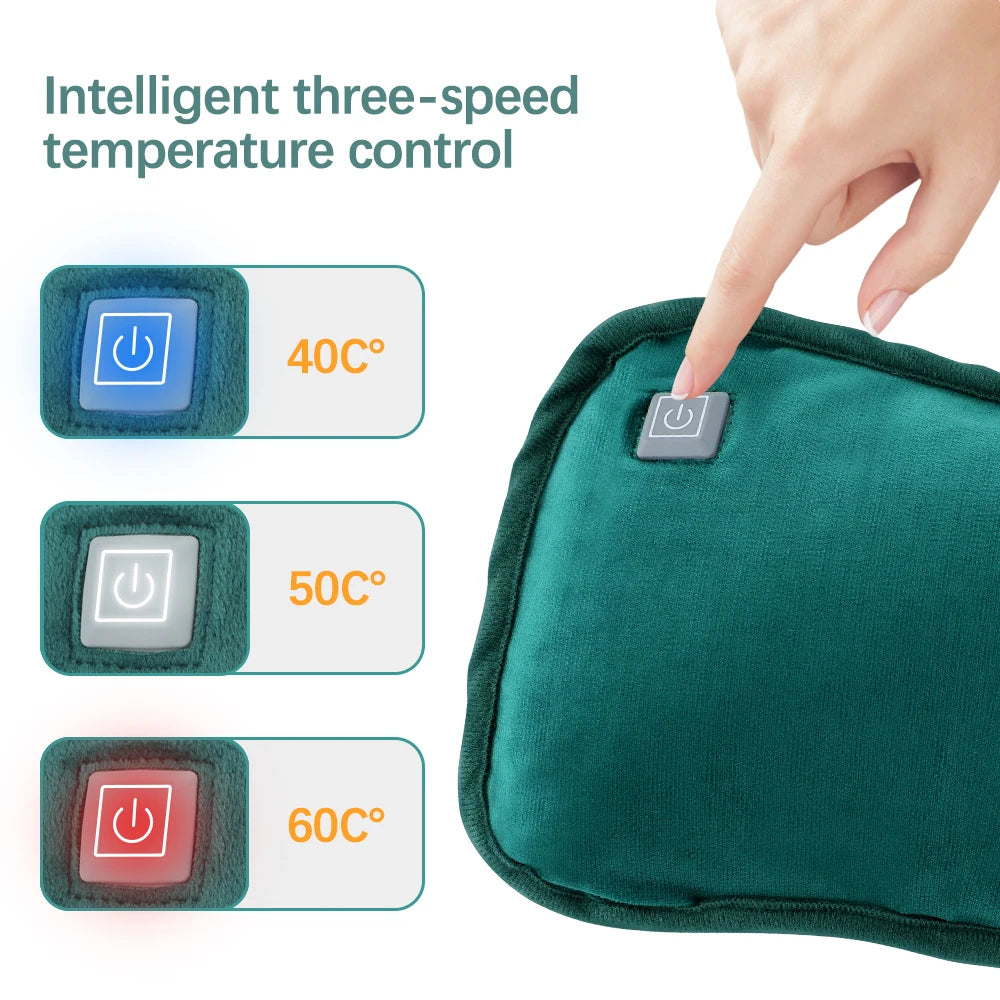 Electric Hand Warmer USB Heating Pad - Soft Flannel, Rapid Heating, Safe Graphene Technology