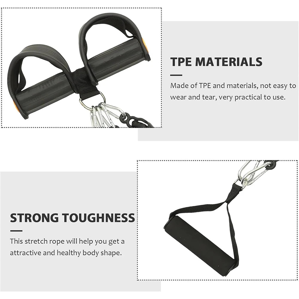 Elastic Exercise Bands with Handles for Full-Body Training