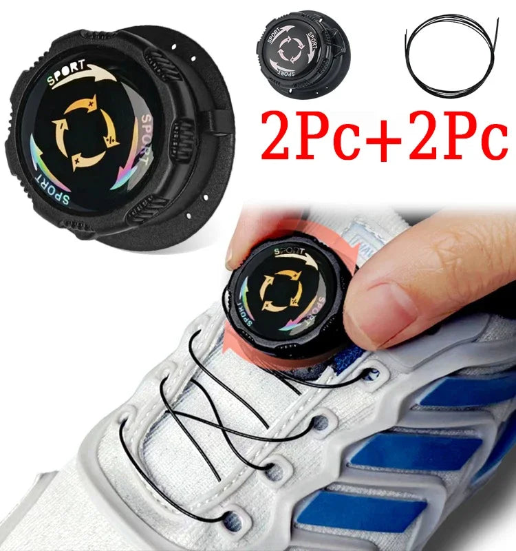 Metal Wire Swivel No-Tie Shoe Laces - Quick Lock Shoelaces for Kids & Adults Sneakers