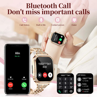 LIGE Smart Watch for Women – Waterproof Bluetooth Call, Fitness Tracker