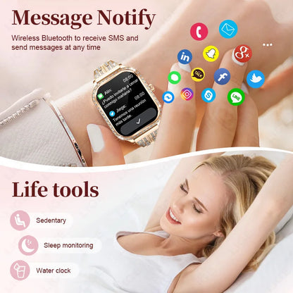 LIGE Smart Watch for Women – Waterproof Bluetooth Call, Fitness Tracker
