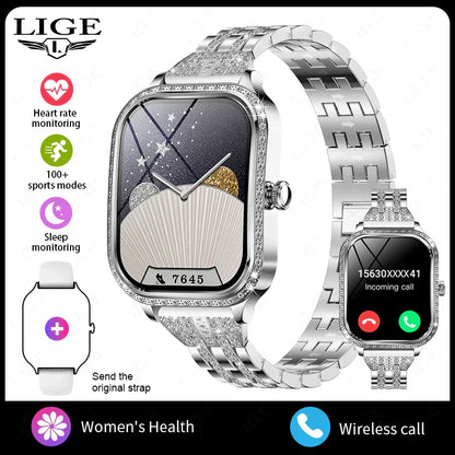 LIGE Smart Watch for Women – Waterproof Bluetooth Call, Fitness Tracker