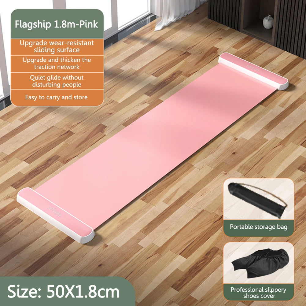 Yoga Sliding Mat Indoor Sport Fitness Glide Pilates Board