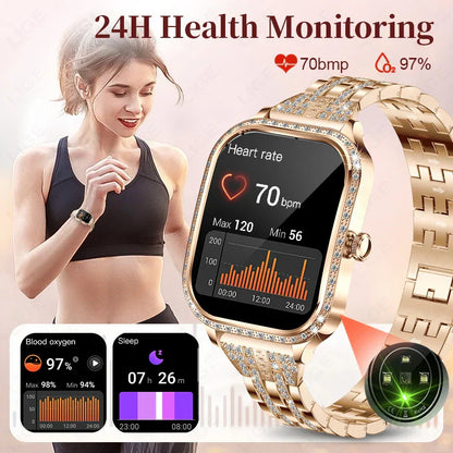 LIGE Smart Watch for Women – Waterproof Bluetooth Call, Fitness Tracker