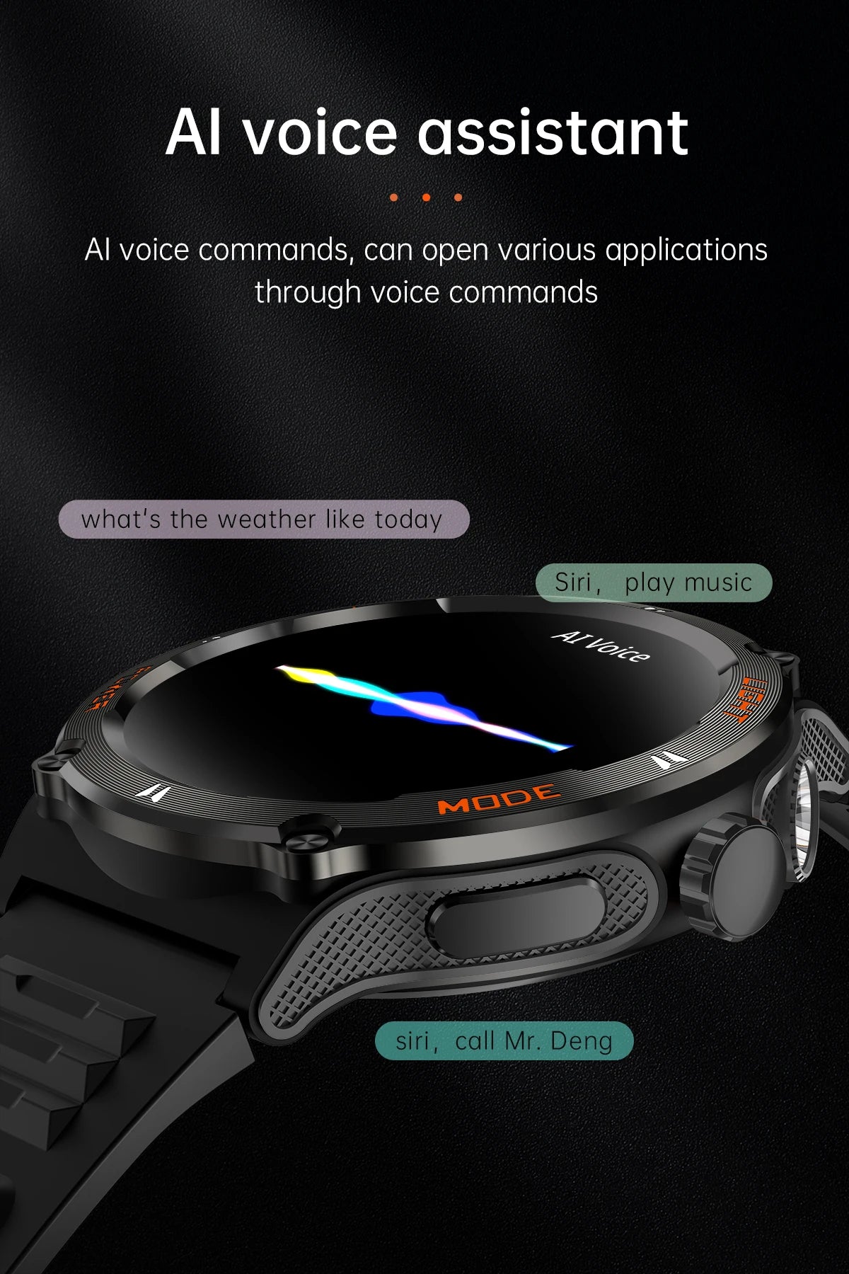 2024 New Rugged Military Smart Watch for Huawei Xiaomi – AMOLED Display