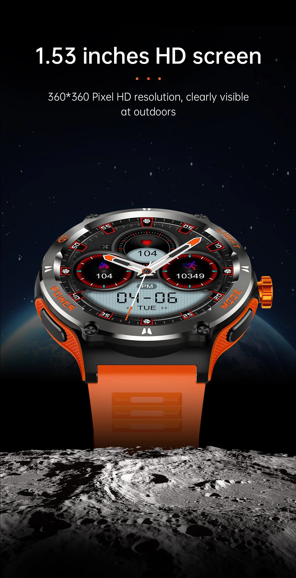 2024 New Rugged Military Smart Watch for Huawei Xiaomi – AMOLED Display