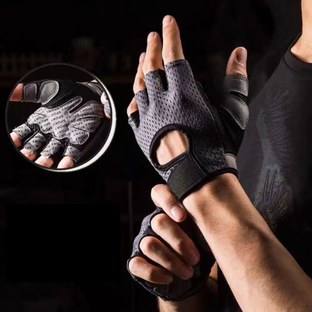 Breathable Workout Gloves for Weightlifting – Fingerless Gym Fitness Gloves for Men & Women