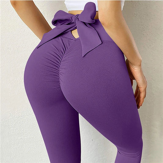 Sexy Big Bow Gym Workout Leggings