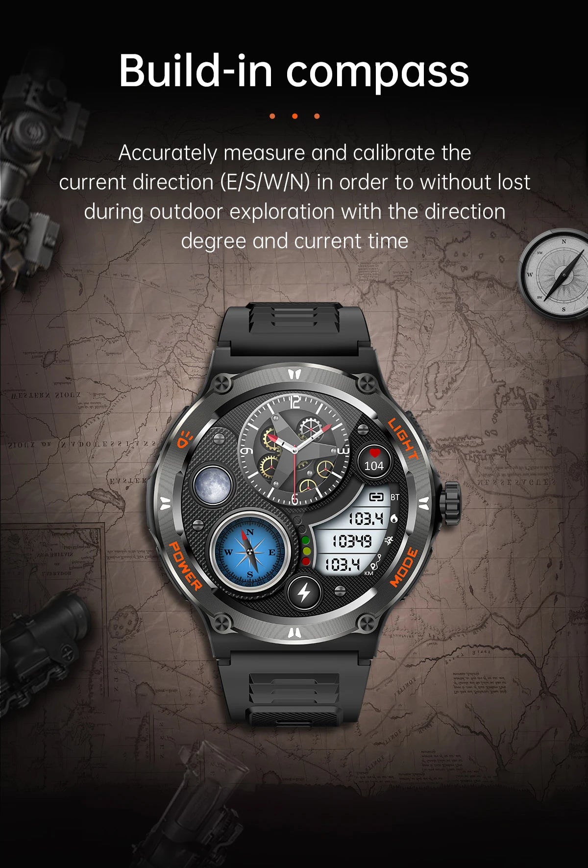 2024 New Rugged Military Smart Watch for Huawei Xiaomi – AMOLED Display