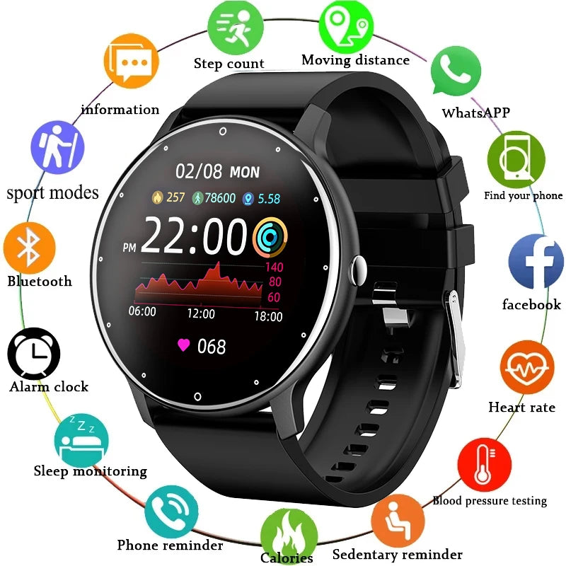 2024 Premium Smartwatch | Waterproof Fitness Tracker for Women & Men