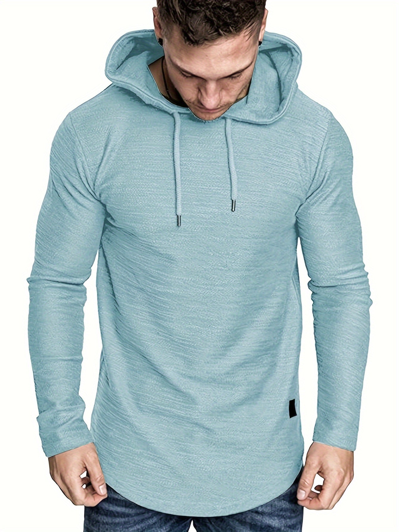 Men’s Long-Sleeved Casual Sports Hoodie T-Shirt