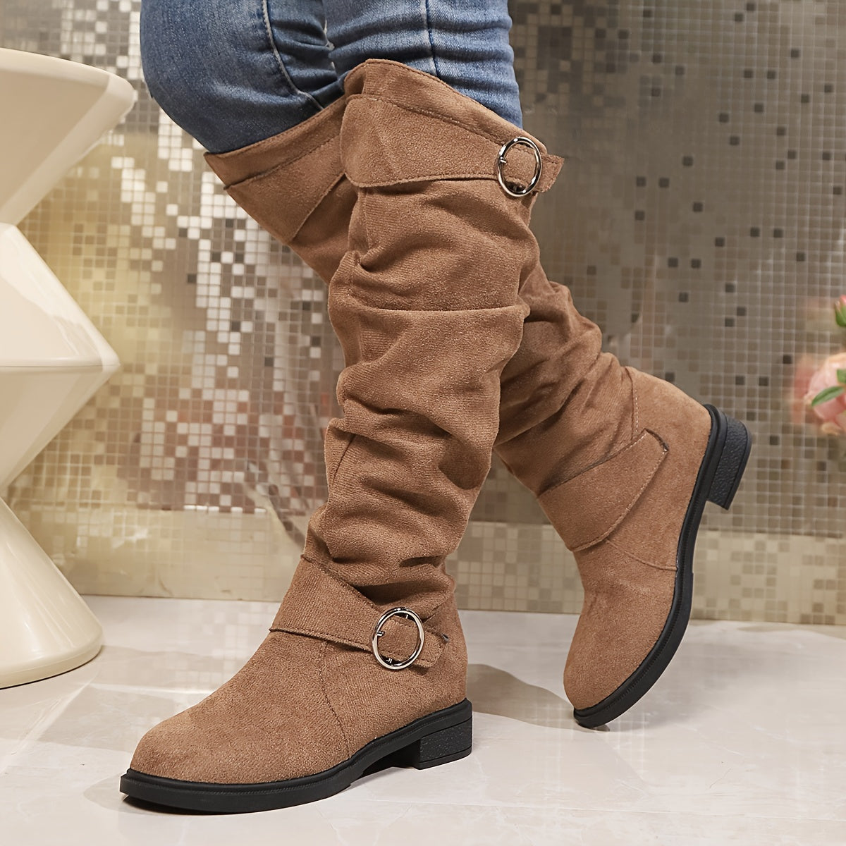 Women's Solid Color Trendy Boots