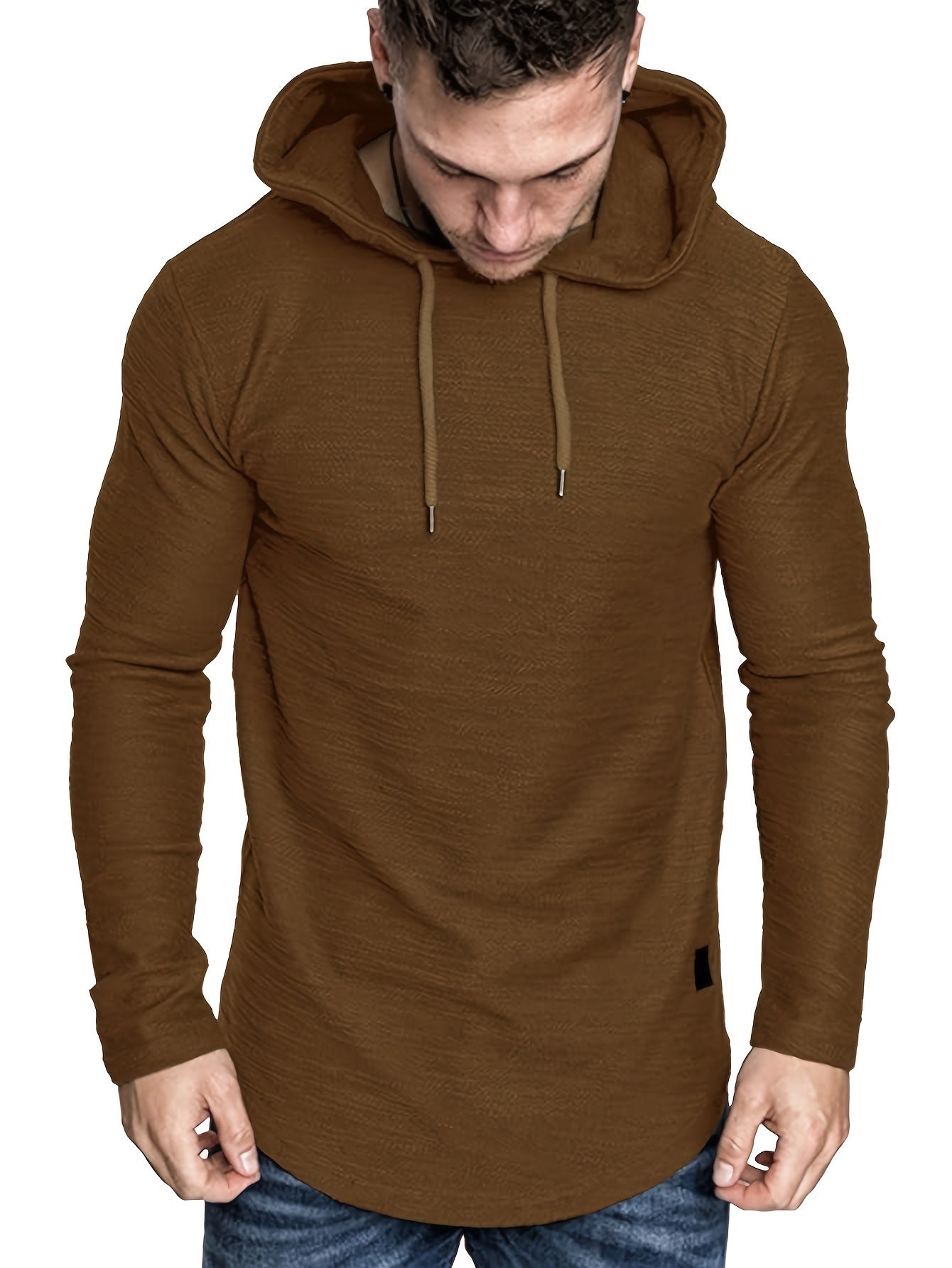 Men’s Long-Sleeved Casual Sports Hoodie T-Shirt