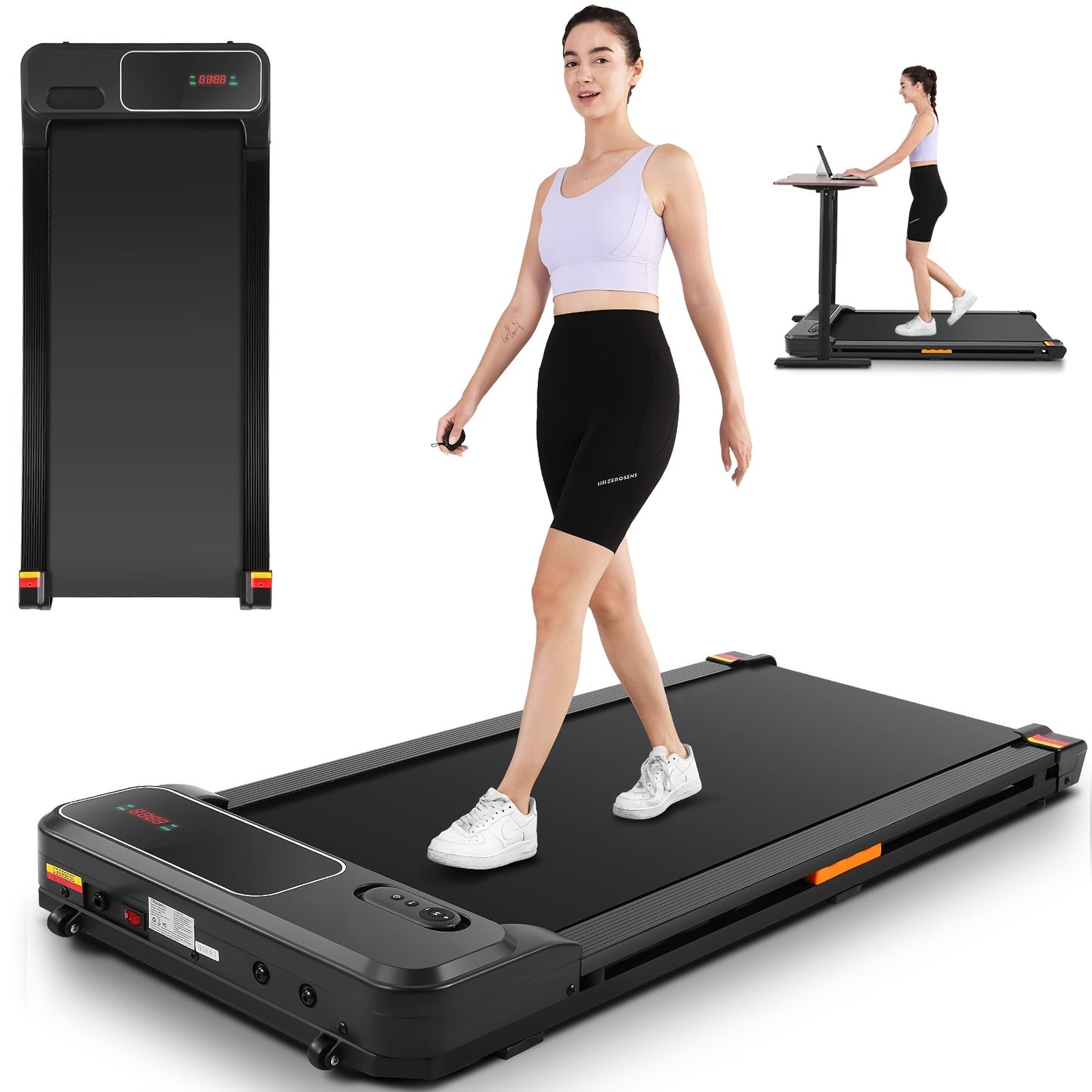 Under Desk Treadmill - 2.5HP Walking Pad with Remote Control