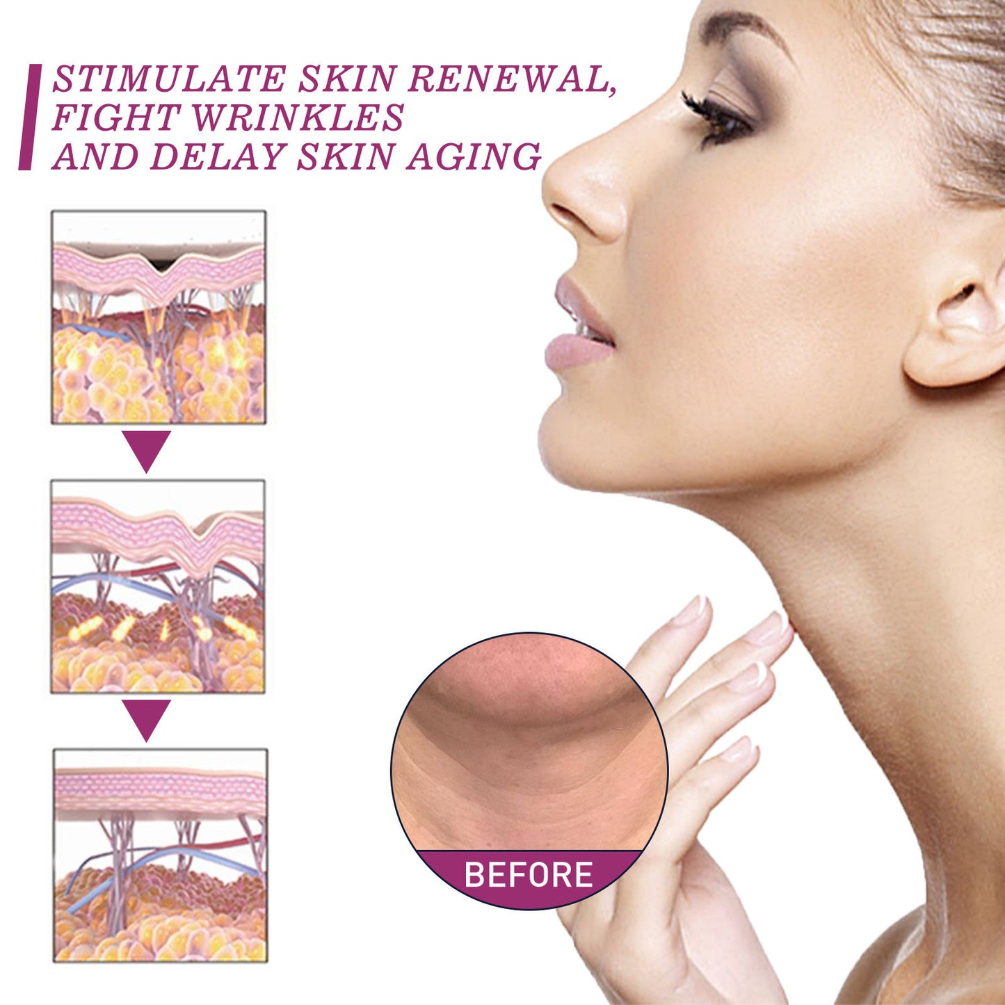 Hydrolyzed Collagen Neck Cream – Fades Neck Lines, Firms & Smooths Skin | With Centella Asiatica & Aloe Vera