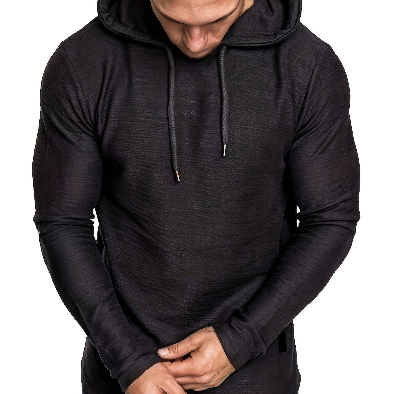 Men’s Long-Sleeved Casual Sports Hoodie T-Shirt