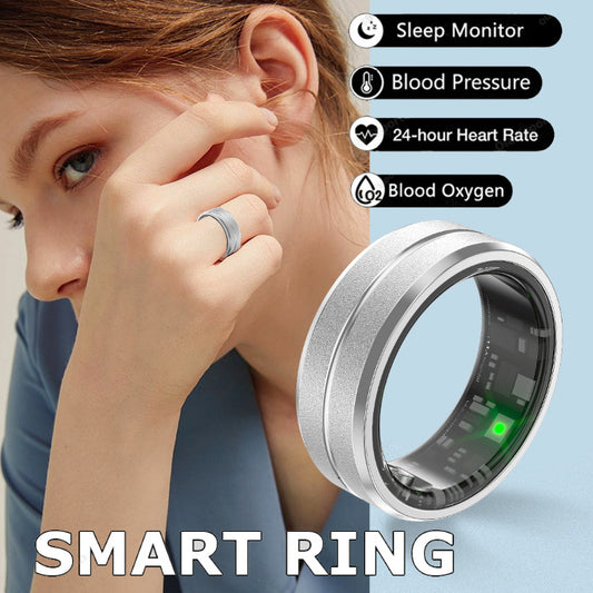 Smart Ring for Men and Women – Heart Rate, Blood Oxygen Monitor, Multi-Sport Modes, Sleep Tracker, IP68 Waterproof, Compatible with Android & iOS